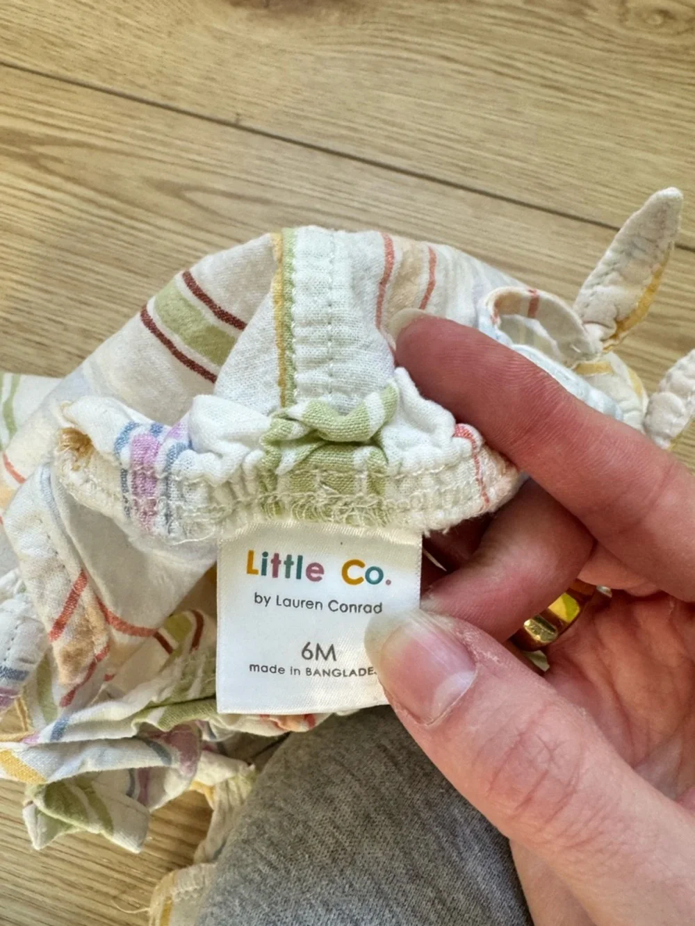 little co. linen romper 6 months